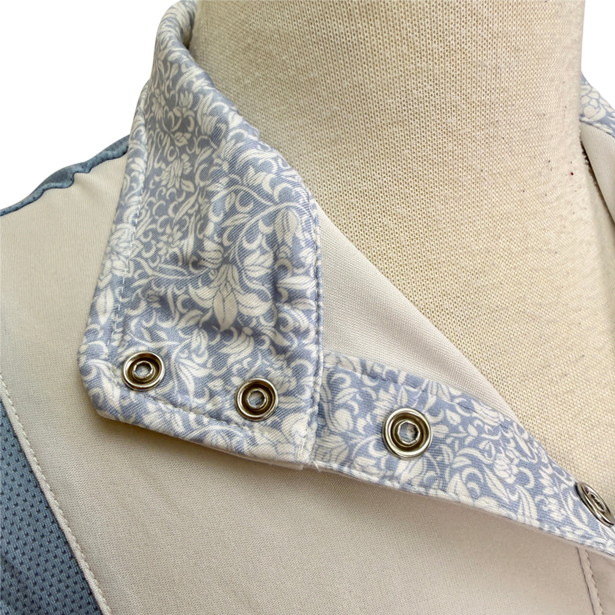 Romfh 'Schuyler' Short Sleeve Show Shirt  in Light Blue/White