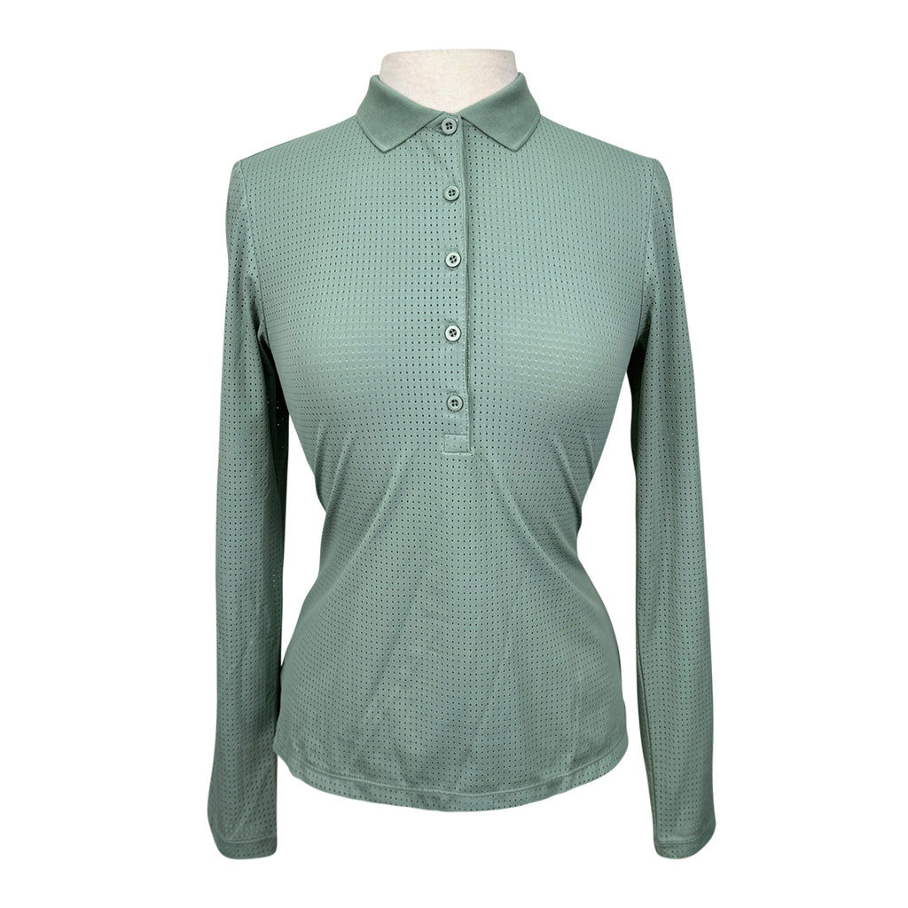Free Ride Equestrian Long Sleeve Polo in Sage