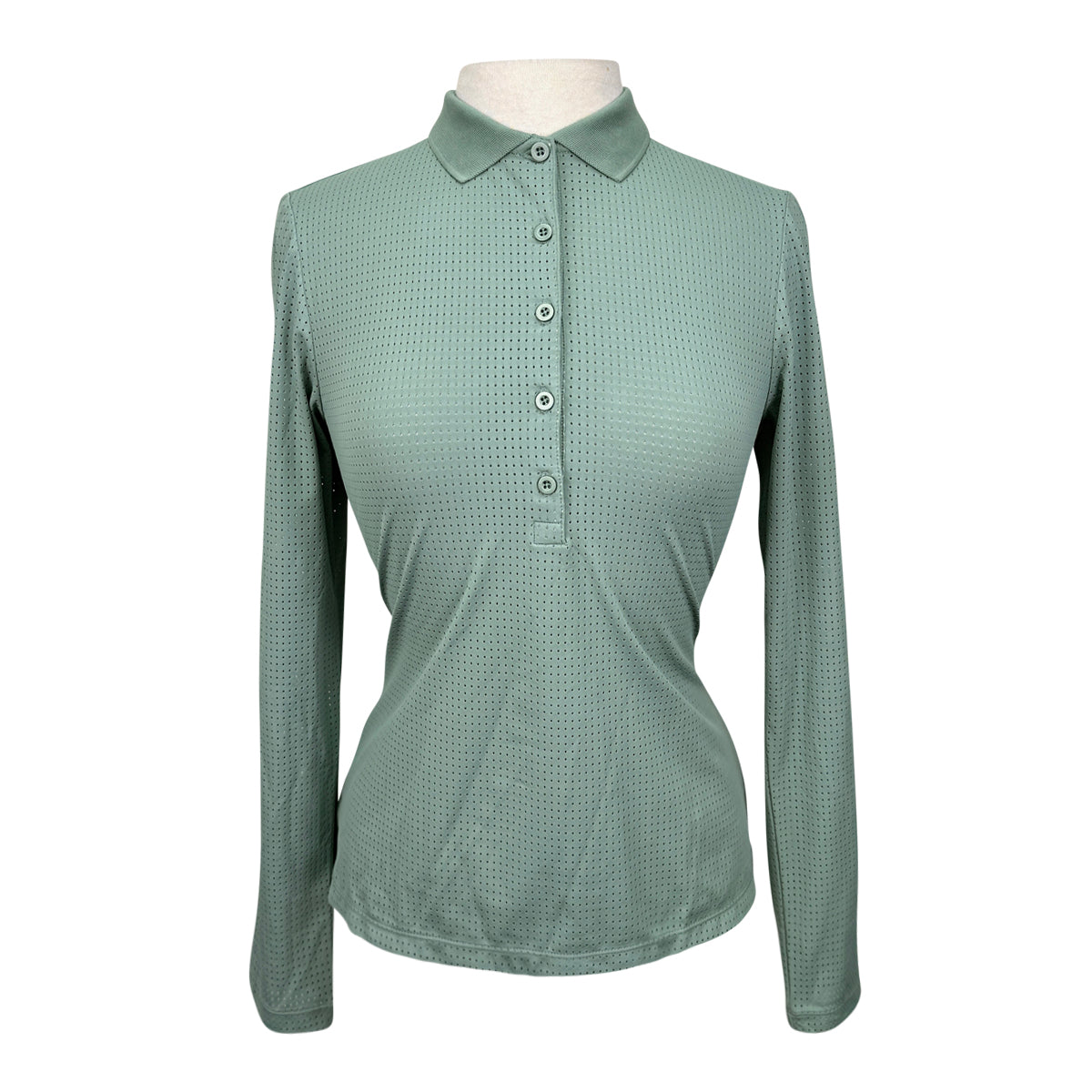 Free Ride Equestrian Long Sleeve Polo in Sage