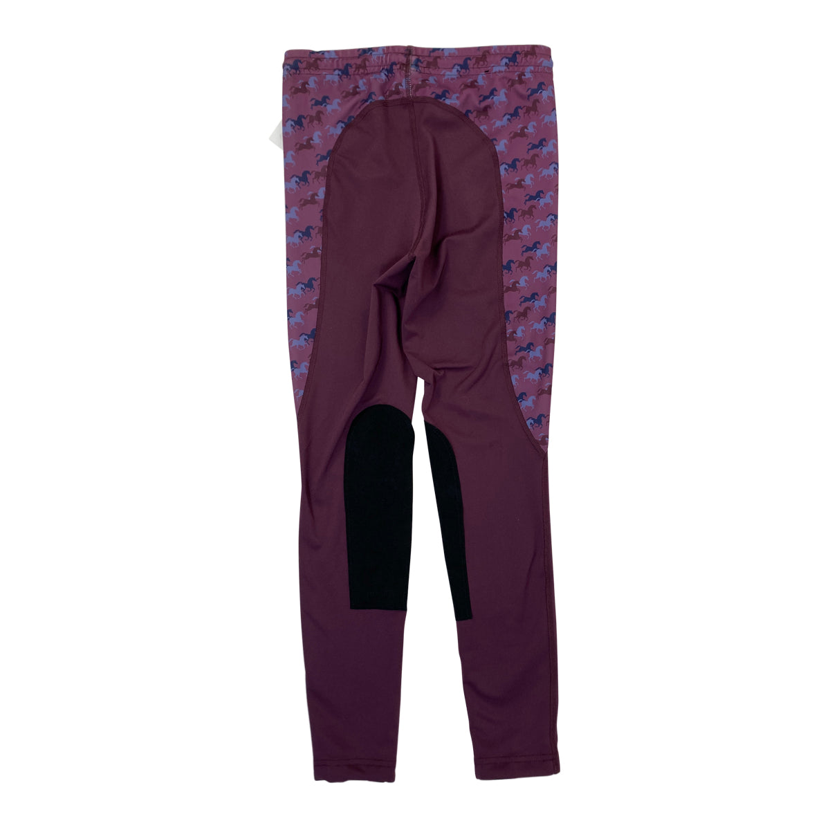 Back of Kerrits Knee Patch Performance Tights in Huckleberry Horses - Children's Small