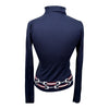 Ronner Zip Up Sweater in Navy/Bits