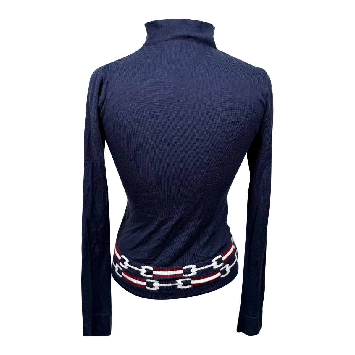 Ronner Zip Up Sweater in Navy/Bits