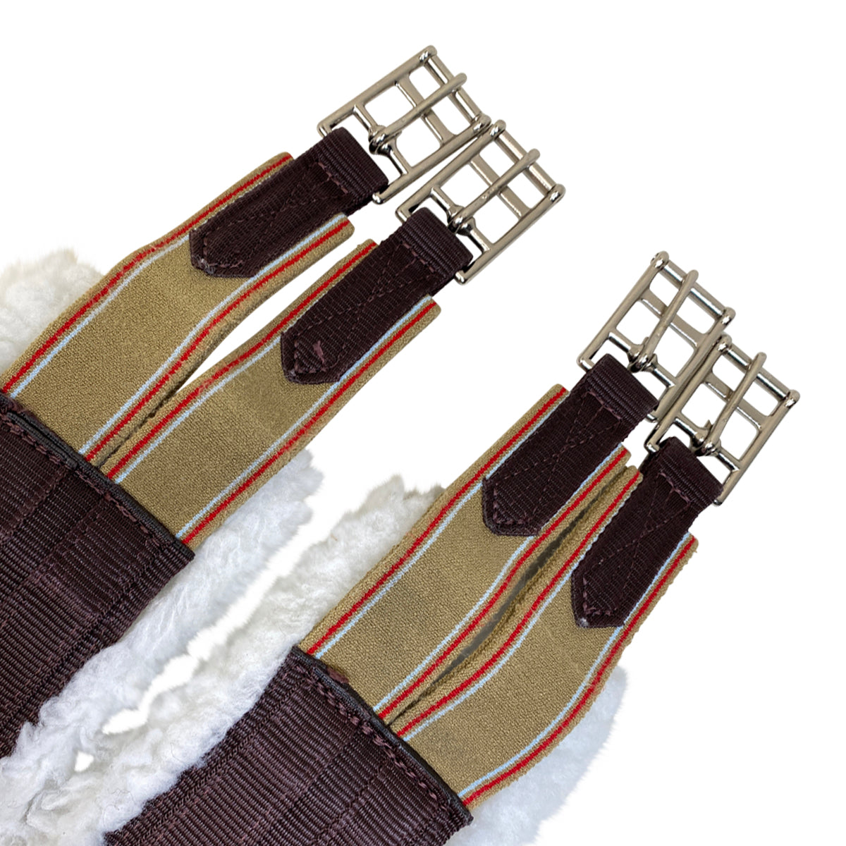 Fleece Lined Girth in Brown/Fleece