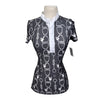 Ronner Short Sleeve Sport Polo in Dark Grey/Grey Bits & Stirrups