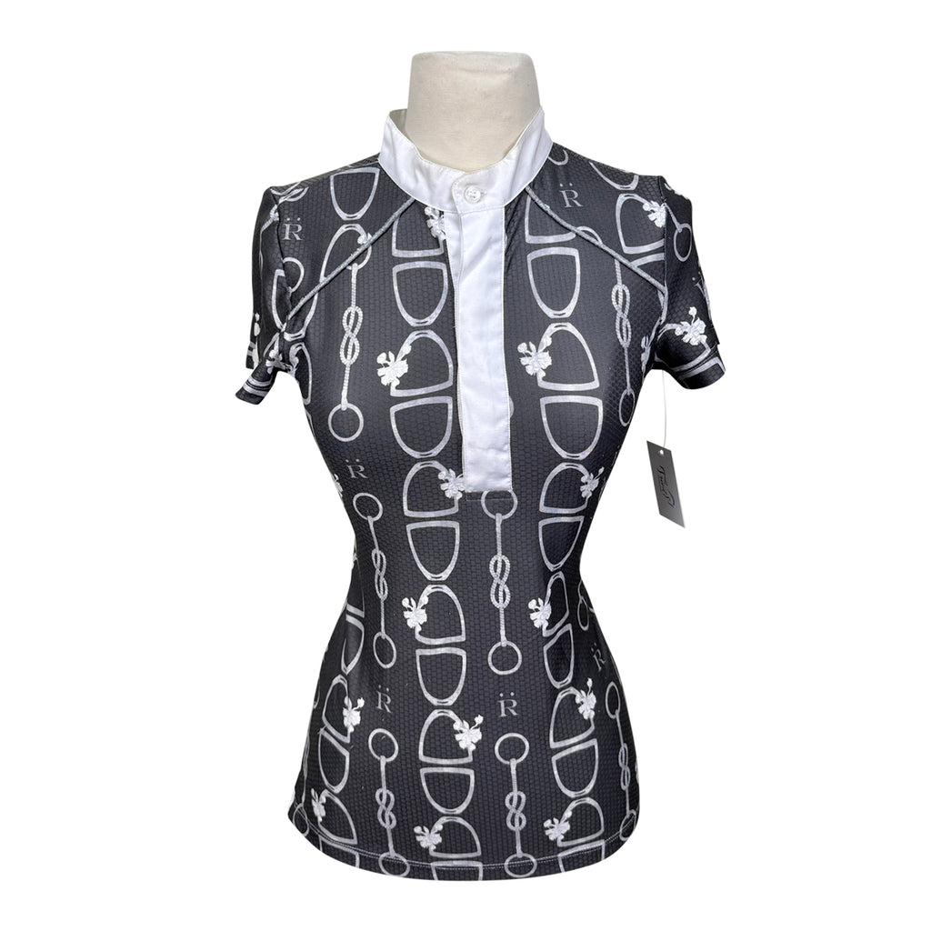 Ronner Short Sleeve Sport Polo in Dark Grey/Grey Bits & Stirrups