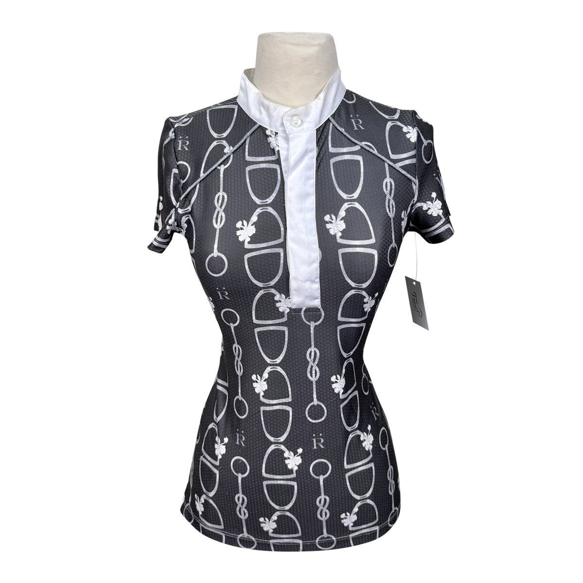 Ronner Short Sleeve Sport Polo in Dark Grey/Grey Bits &amp; Stirrups