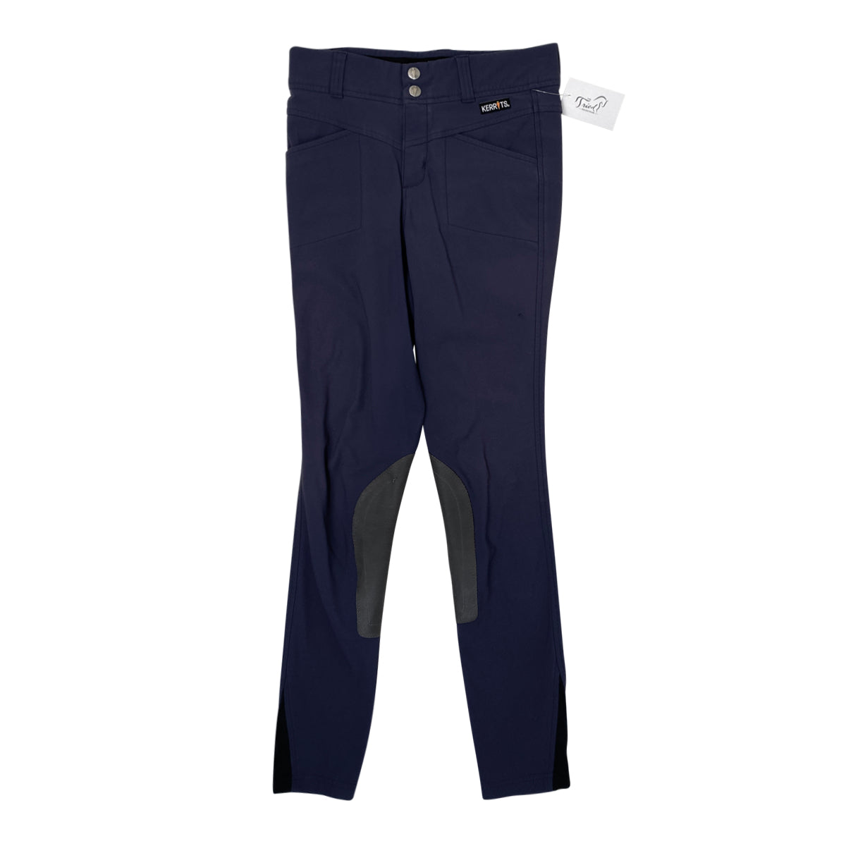 Kerrits &#39;Crossover&#39; Knee Patch Breeches in Navy - Children&#39;s XL