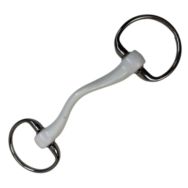 Trust Inno Sense Eggbutt Bradoon Port Hard Bit in White/Stainless Steel