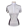 Ariat Pro Series Short Sleeve Shirt in White/Burgundy