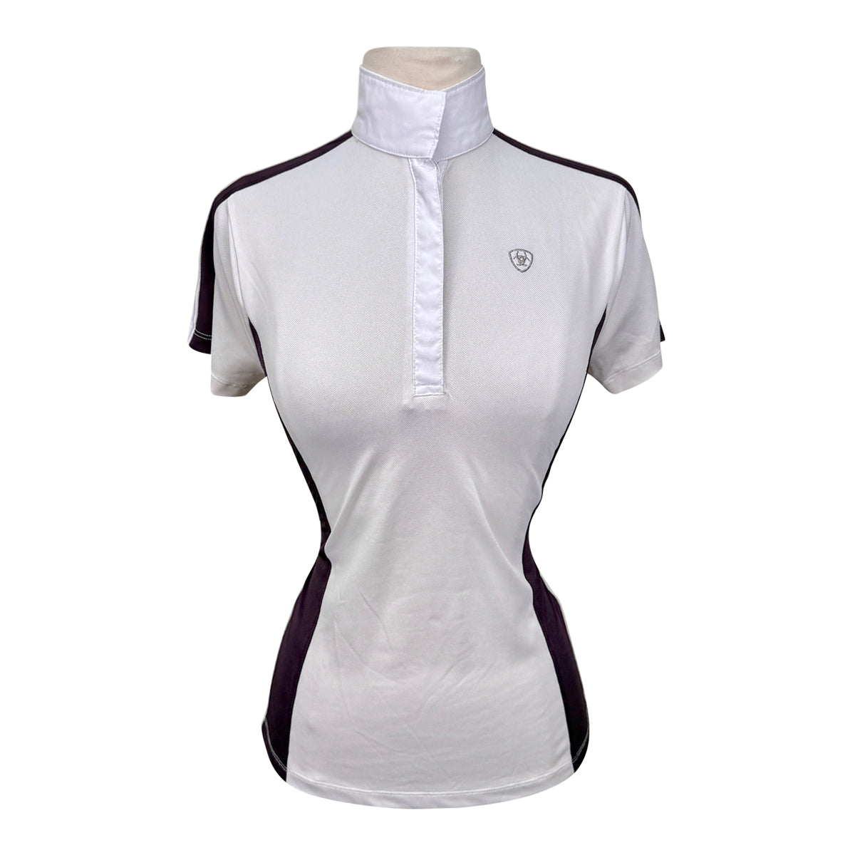 Ariat Pro Series Short Sleeve Shirt in White/Burgundy