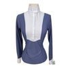 Iago 'Elenoire' Long Sleeve Show Shirt in Elephant/White