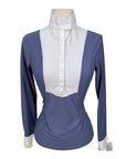 Iago 'Elenoire' Long Sleeve Show Shirt in Elephant/White