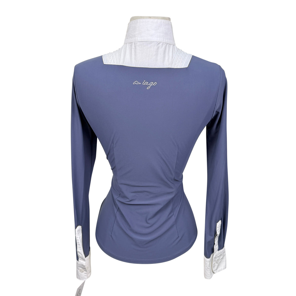 Iago 'Elenoire' Long Sleeve Show Shirt in Elephant/White