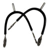 Metalab Rubber-Covered Prince of Wales Spurs in Black/Stainless Steel