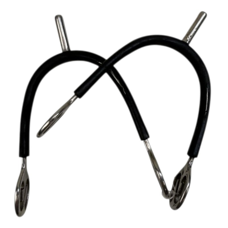 Metalab Rubber-Covered Prince of Wales Spurs in Black/Stainless Steel