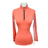 Kastel Long Sleeve 1/4 Zip in Neon Peach