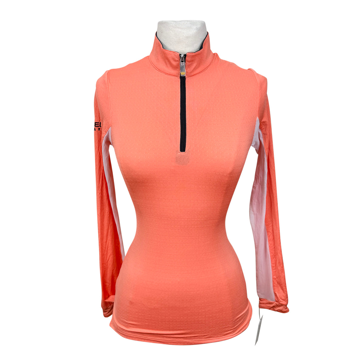 Kastel Long Sleeve 1/4 Zip in Neon Peach