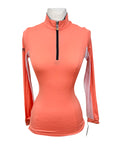 Kastel Long Sleeve 1/4 Zip in Neon Peach