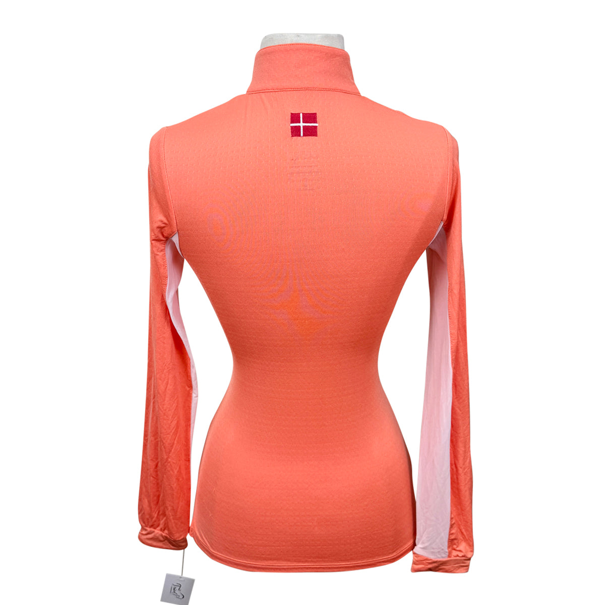 Kastel Long Sleeve 1/4 Zip in Neon Peach