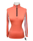 Kastel Long Sleeve 1/4 Zip in Neon Peach 