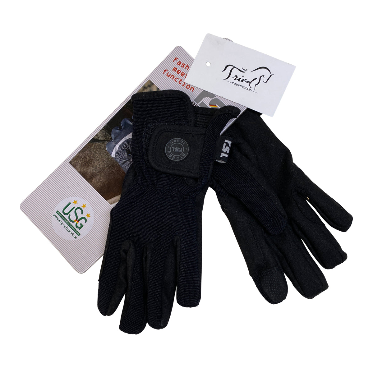 RSL 'Holly' Kids Riding Gloves in Black
