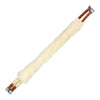 Sheepskin Lined Fancy Stitched Leather Girth in Chestnut