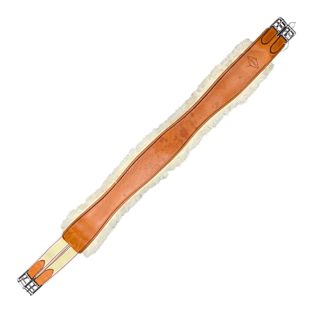 Edgewood Sheepskin Single End Elastic Girth in Chestnut