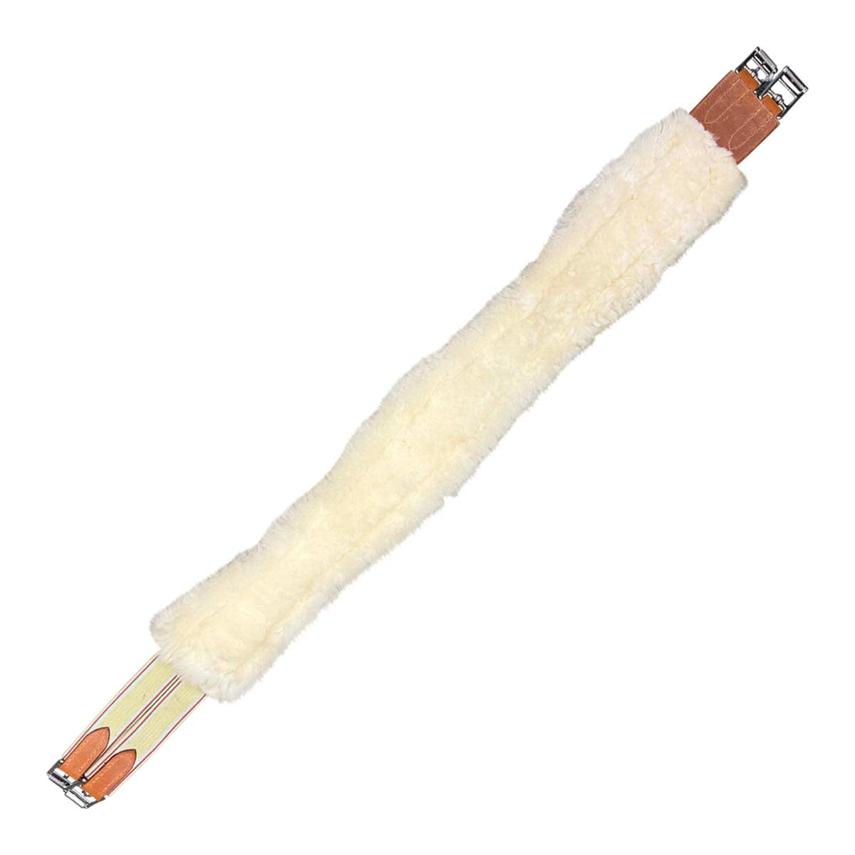 Edgewood Sheepskin Single End Elastic Girth in Chestnut
