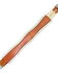 Edgewood Fancy Stitched Single Elastic Removable Sheepskin Girth in Chestnut 