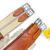 Edgewood Fancy Stitched Single Elastic Removable Sheepskin Girth in Chestnut 