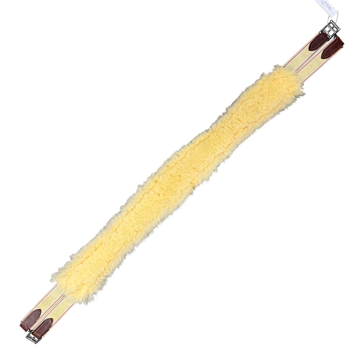 Edgewood Sheepskin Double End Elastic Girth in Brown