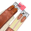 Edgewood Fancy Stitched Single Elastic Removable Sheepskin Girth in Chestnut