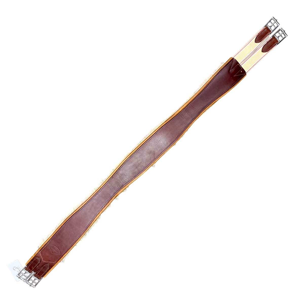 Edgewood Sheepskin Single End Elastic Girth in Brown
