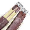 Edgewood Fancy Stitched Single Elastic Removable Sheepskin Girth in Brown