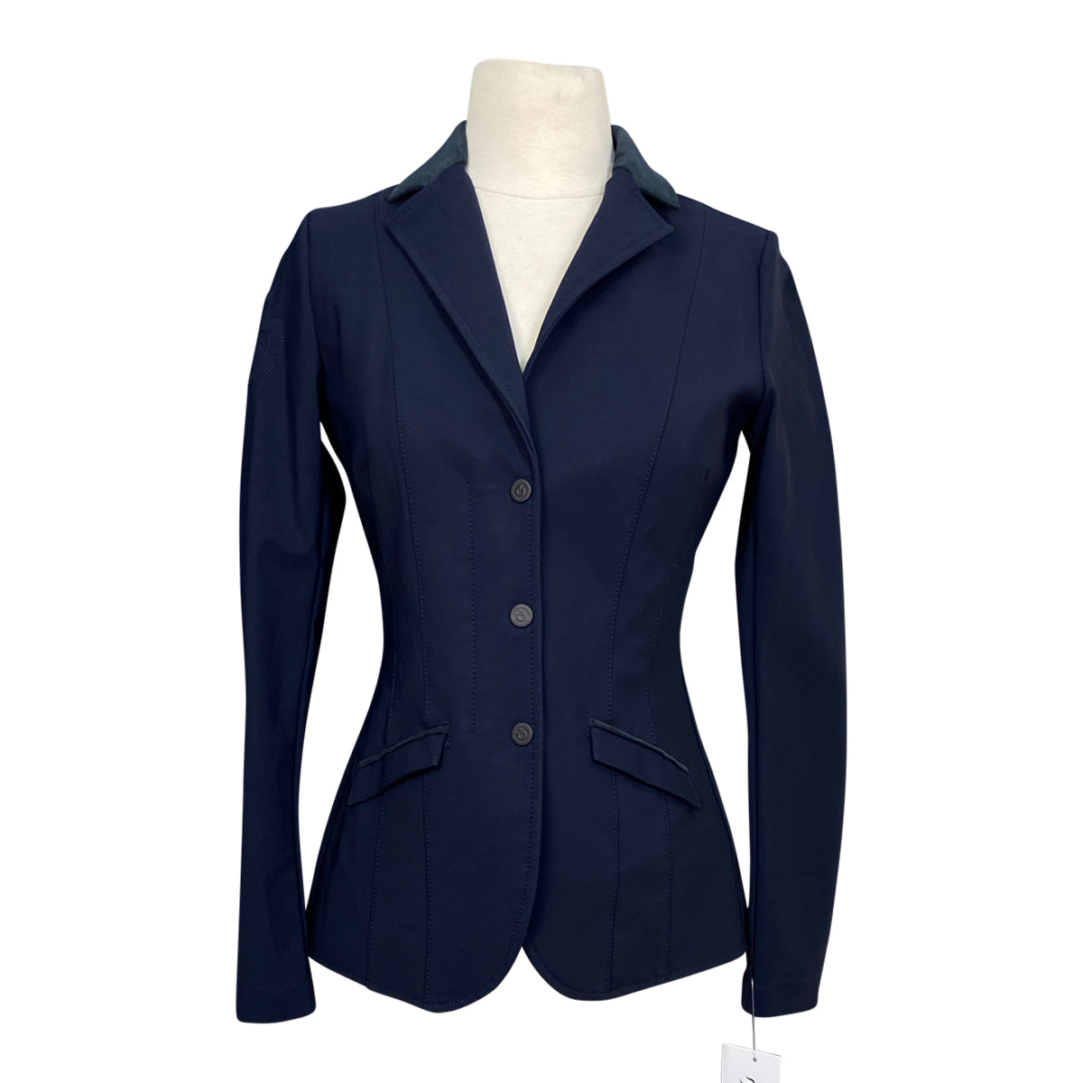 Cavalleria Toscana Embossed Line Zip Competition Jacket  in Navy