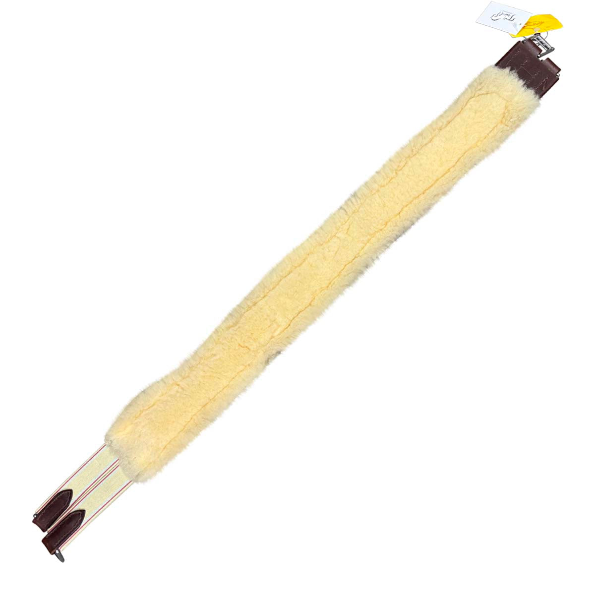 Edgewood Sheepskin Single End Elastic Girth in Brown 