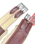 Edgewood Sheepskin Single End Elastic Girth in Brown 