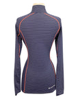 AriatTEK 'Tri Factor' 1/4 Zip Shirt in Navy Stripes