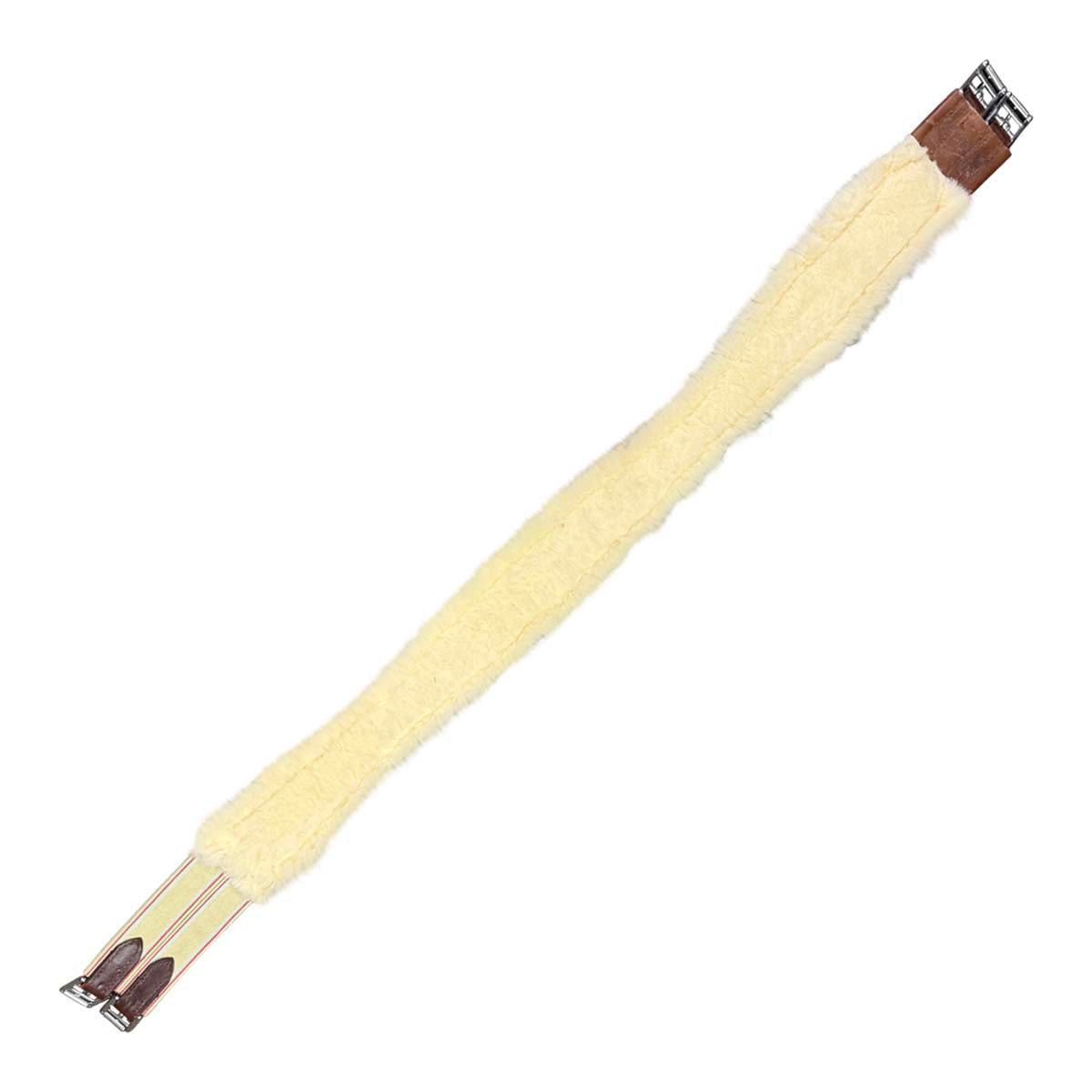 Edgewood Fancy Stitch Sheepskin Girth in Brown