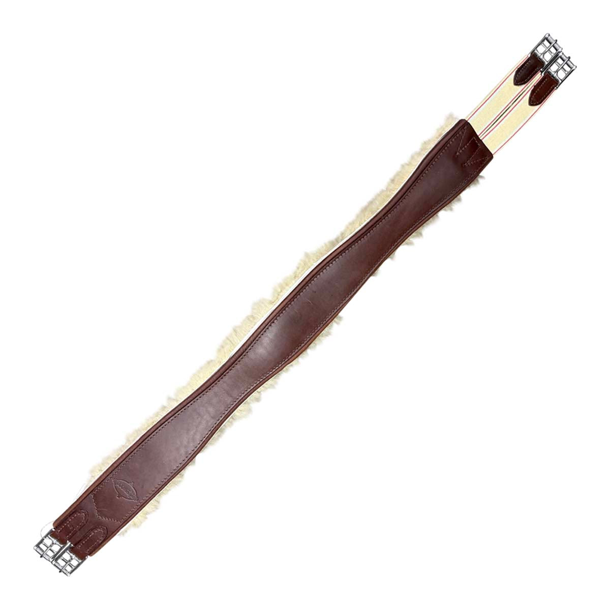 Edgewood Sheepskin Single End Elastic Girth in Brown