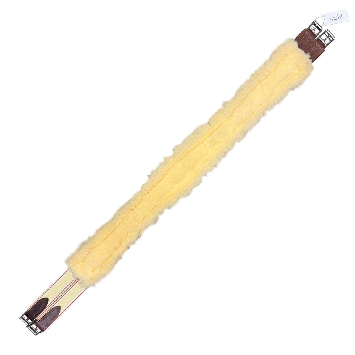 Edgewood Sheepskin Single End Elastic Girth in Brown