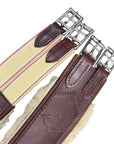 Edgewood Sheepskin Single End Elastic Girth in Brown