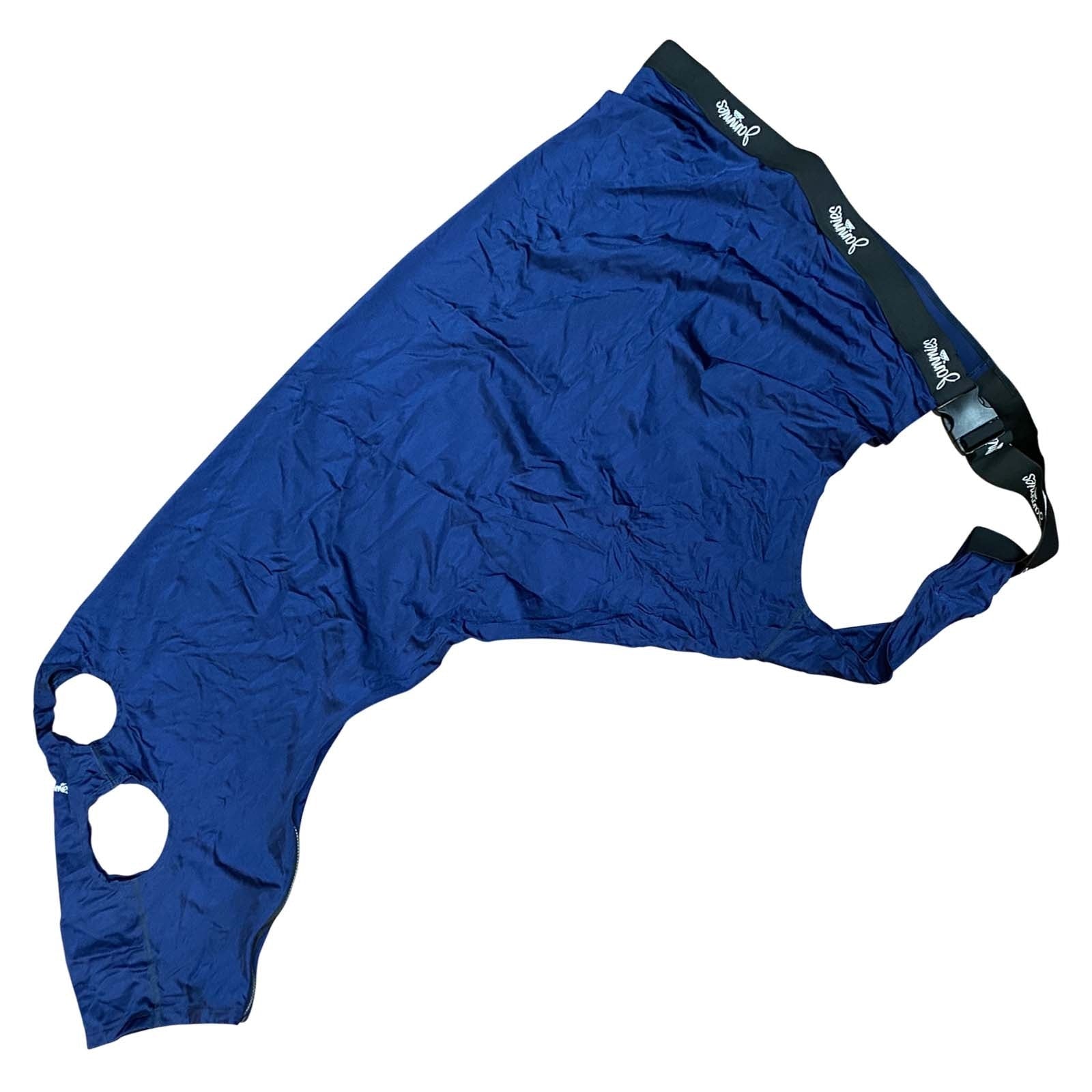 Jammies Designer Lycra Horse Hood with Zipper in Navy - XL