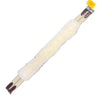 Edgewood Sheepskin Double End Elastic Girth in Brown