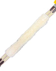 Edgewood Sheepskin Double End Elastic Girth in Brown