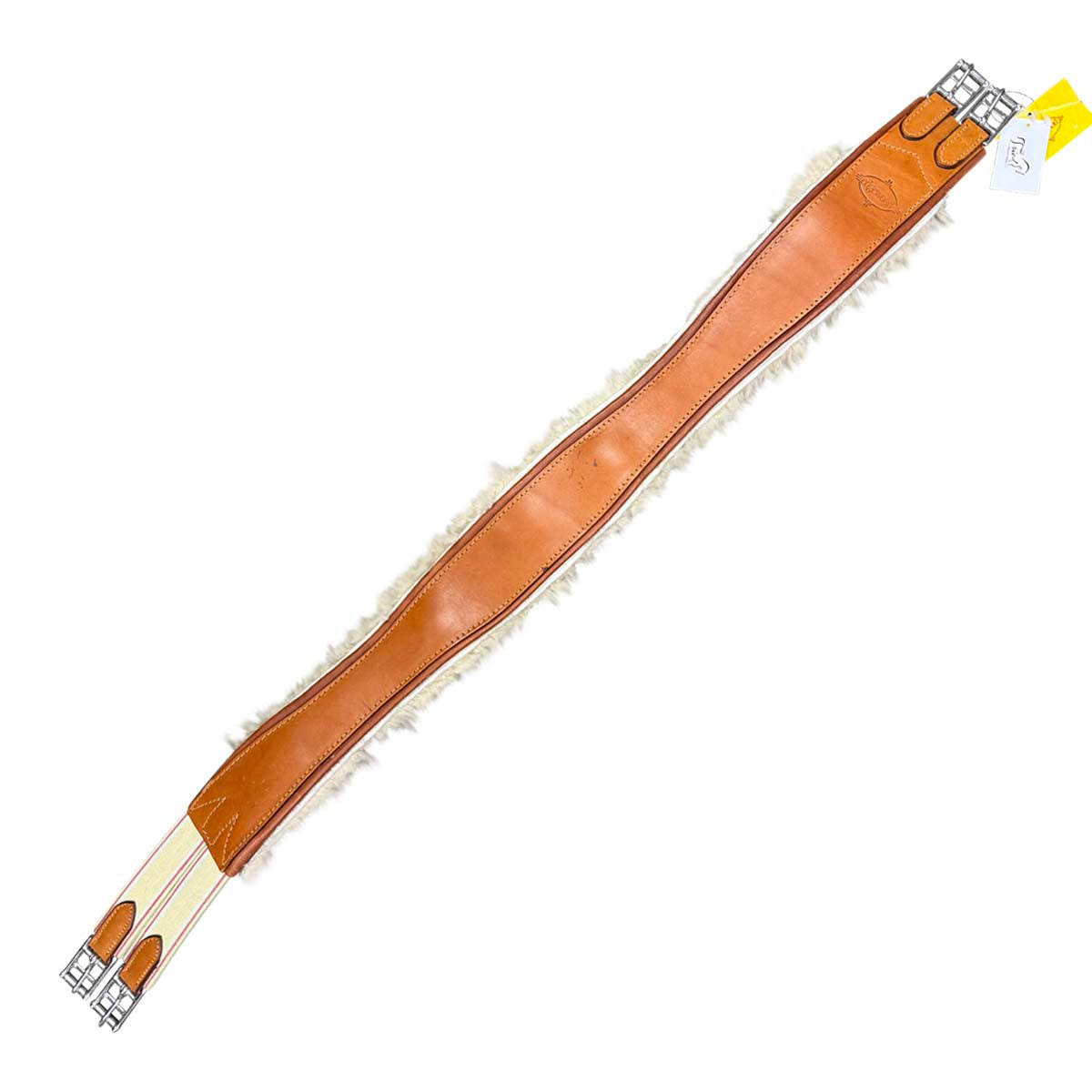 Edgewood Sheepskin Single End Elastic Girth in Chestnut
