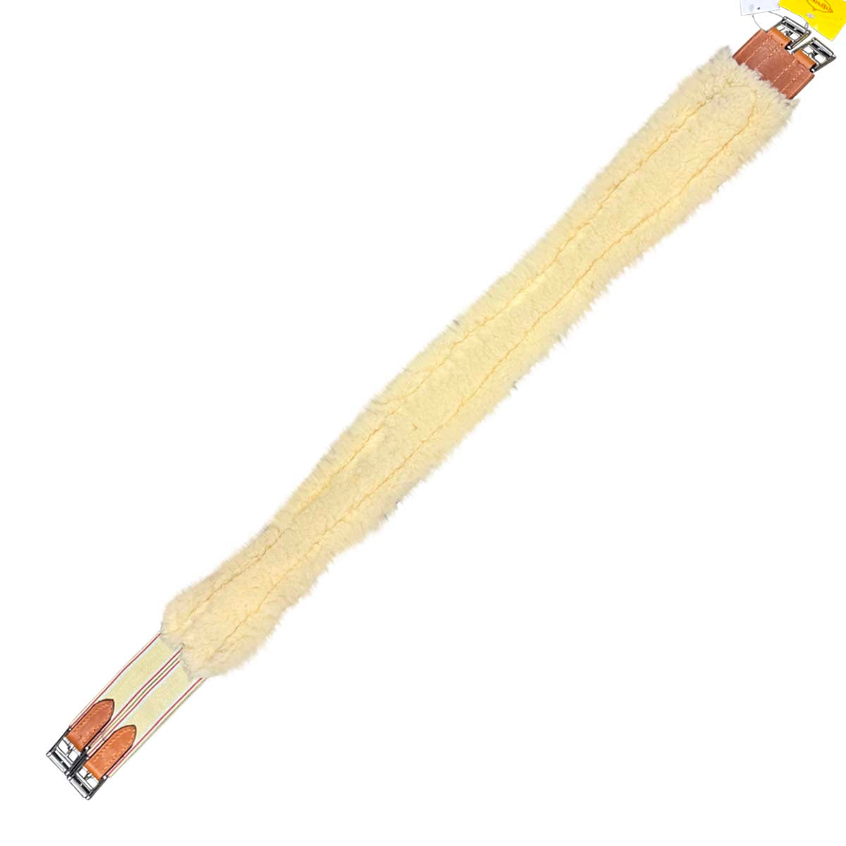 Edgewood Sheepskin Single End Elastic Girth in Chestnut