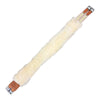 Edgewood Fancy Stitch Sheepskin Girth in Chestnut