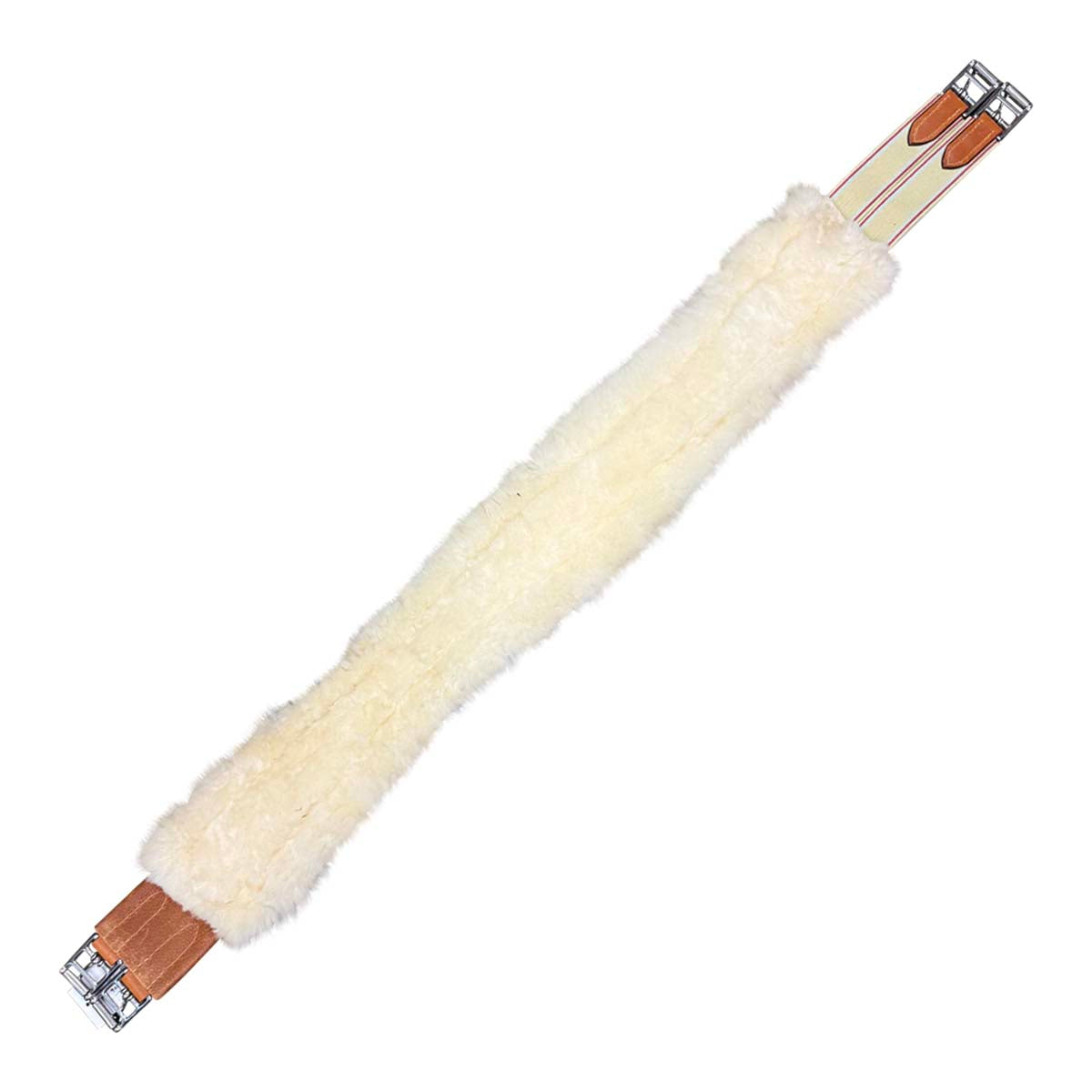 Edgewood Fancy Stitch Sheepskin Girth in Chestnut