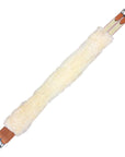 Edgewood Fancy Stitch Sheepskin Girth in Chestnut